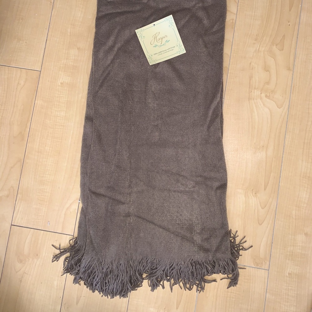 Brown 50x60 throw NWT